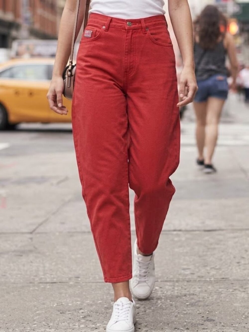 Vintage Red Barrel Jeans | 90s High Waisted Cotton Denim Pants (Size 10)